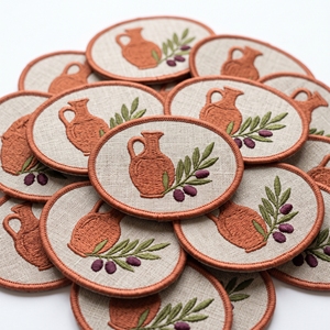 Parche Bordado de Bonsái Heptagonal, Insignia de Planta, Directo de Fábrica, Emblemas de Árbol Zen Japonés para Kimono de Artes Marciales - Product Image 5
