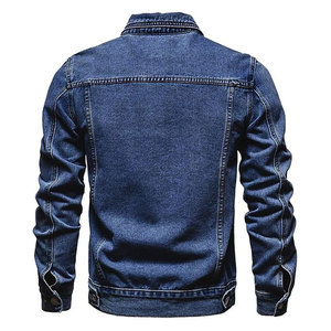 แจ็คเก็ตยีนส์ผู้ชายสไตล์วินเทจ แจ็คเก็ตยีนส์คลาสสิกพร้อมกระเป๋าหลายช่อง ผ้าผสมฝ้ายทนทาน สวมใส่สบาย - Product Image 2