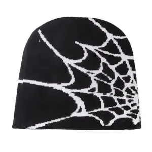 Jacquard Knit Unisex <b>Beanie</b> Winter Hat with Character Embroidery Street Style Outdoor Common Fabric - Product Image 3