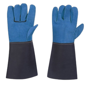 Heavy Duty Cowhide Split Leather Welding <b>Gloves</b> Thick Fleece Firefighting Hand Protection with Industrial Safety Features - Product Image 4
