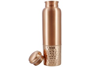 Bouteille en cuivre pur, bienfaits pour la santé, bouteille en cuivre pour eau détoxifiante, bouteille en cuivre aux bienfaits ayurvédiques, bouteille en cuivre pour eau naturelle - Product Image 2