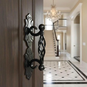 Poignée de porte en fer forgé Iron Nature, résistante à la rouille, facile à installer, finition peinte style asiatique pour portails - Product Image 3