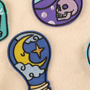 Wholesale Custom Embroidery Patch Quality Fabric Applique Heat Press Badge for <b>Jackets</b> Hats Bags Clothing Iron On Sew On Factory - Product Image 3