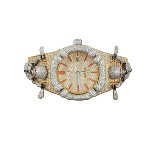 Venta caliente de gama alta Moissanite reloj de estilo de negocios de acero inoxidable Thorn esqueleto panal para cubierta de hielo calavera de reloj de cuarzo - Product Image 1