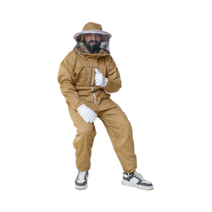 Combinaison de protection antistatique pour apiculteur avec capuche ronde respirante, salopette de travail avec genouillères renforcées et passants pour les pouces, avec options OEM ODM - Product Image 5