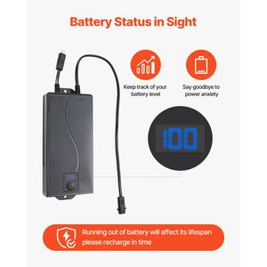 Batteria Ricaricabile 2500 mAh per Poltrona Reclinabile, Universale 2 Pin con Display LED, Tensione Nominale 12V per Mobili Reclinabili - Product Image 3