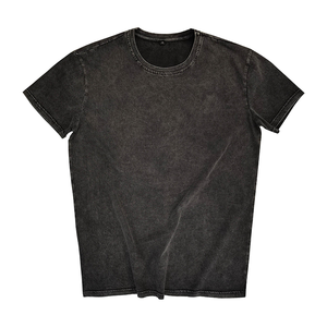 Camiseta de Hombre de Alta Calidad, Estilo Lavado Ácido, Ropa Urbana, Transpirable, Cómoda, 100% Algodón, Corte Holgado - Product Image 1