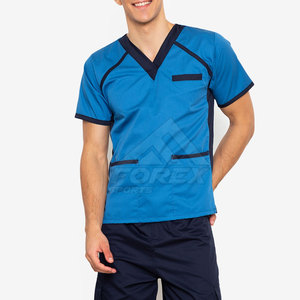 Tenue médicale infirmière avec haut à col en V et pantalon droit – Uniforme d'hôpital confortable pour usage quotidien - Product Image 6