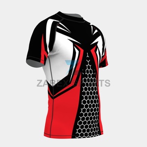 Rashguard de compétition MMA BJJ pour hommes - T-shirt de compression extensible avec option de logo frontal 200GSM Spandex/Polyester - Product Image 1