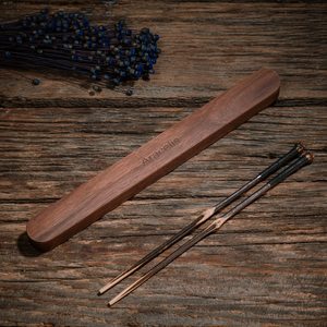 Traditional Non-slip Eco-Friendly <b>Wood</b> <b>Chopsticks</b> Set with Wabi-Sabi Design Matte Finish Reusable Flatware for Everyday Use - Product Image 2