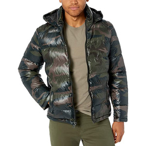 Chaqueta Acolchada con Capucha para Hombre, Cierre de Cremallera, Ropa de Abrigo Informal para Otoño, Corte Regular, Relleno de Poliéster, Ligera y Delgada - Product Image 5