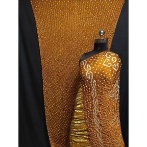 Sari de Seda Gajji Bandhani al por Mayor, Teñido a Mano, Sari Indio para Exportación y Pedidos al por Mayor - Product Image 1