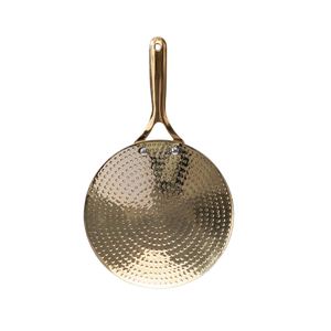 Handmade Hammered Brass Wok Kadhai <b>Pan</b> for Frying Cooking Serving Traditional Kitchen Utensil Heavy Duty Artisan Finish - Product Image 3