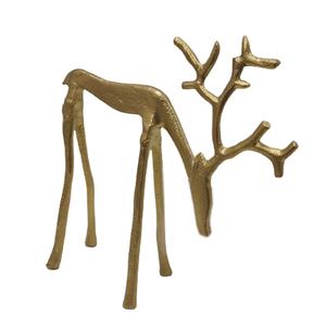 ที่ดีที่สุดผู้ขายอลูมิเนียมตกแต่งหรูหราทองกวางเรนเดียร์ประติมากรรมทองเหลืองสีตกแต่งที่ทันสมัยสไตล์ที่ทำด้วยมือที่กำหนดเอง - Product Image 1
