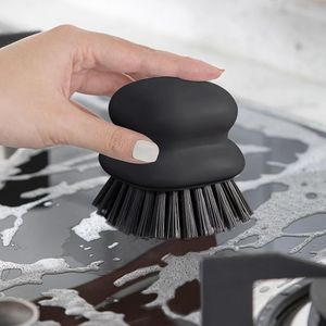 Confezione da 1 Spazzola Nera per Piatti con Manico, Spazzole per Pulizia Cucina per Lavello, Pentole e Padelle con Setole in Nylon - Product Image 2