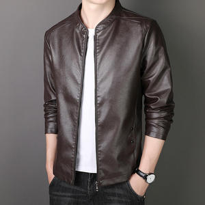 High Quality Custom Fashion <b>Winter</b> Stand Motorcycle <b>Jacket</b> OEM <b>Waterproof</b> Windproof Breathable Wholesale Men's Leather <b>Jackets</b> - Product Image 1