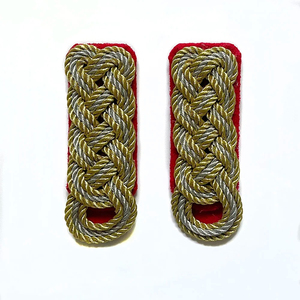 Custom Made Gold Shoulder Cords Epaulettes Uniform Accessories-Fashion Style Leather Shoulder Boards Cords OEM Service - Product Image 1