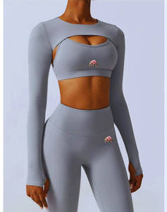 Conjunto Deportivo de 2 Piezas para Mujer, Leggings y Sujetador Deportivo de Cintura Alta, Talla Grande, Ecológico, de Secado Rápido y Transpirable - Product Image 3