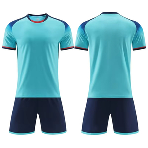 Uniforme de Entrenamiento de Fútbol de Alto Rendimiento, Camiseta y Pantalones Cortos Deportivos para Hombre, Transpirable, Antibacterial, 100% Poliéster - Product Image 3