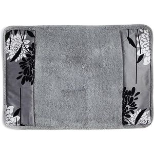 Alfombra de Baño de Lujo Erica, Alfombra de Ducha Antideslizante Elegante y Lavable en Gris con Diseño Único, Hermosa Alfombra de Baño y Ducha Antideslizante - Product Image 1