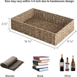 Best Price 2026 Seagrass Jute <b>Storage</b> Basket Eco-Friendly Multifunction Home Decoration Kitchen Organizer Neatening Bathroom - Product Image 5
