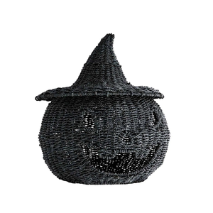 Cesta de calabaza de mimbre tejida al mejor precio, portavelas de calabaza para decoración de Halloween de Vietnam - Product Image 2