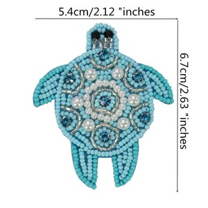 Beaded Embroidery Seed Beads Bag Charms Handmade Eco-Friendly Lightweight Durable Alphabet Pattern - Product Image 5
