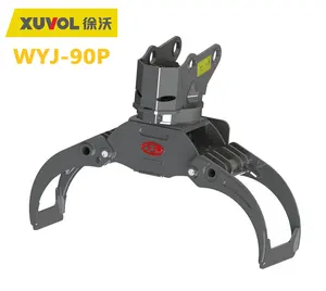 XUVOL OEM ODM单缸电控双连杆聚束抓斗机挖掘机100公斤原木抓斗