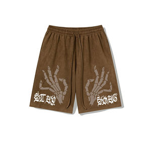 กางเกงวิ่งจ๊อกกิ้งผู้ชาย ผ้าฝ้ายทรงโอเวอร์ไซส์ พิมพ์ลายกราฟิก กางเกงลำลองฮิปฮอป มีกระเป๋า - Product Image 1