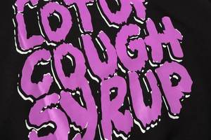 Men Pullover Hoodie Black 100% Cotton Oversized <b>Hip</b> Hop Graphic Screen Print AWFUL LOT OF COUGH SYRUP Streetwear Wholesale - Product Image 3