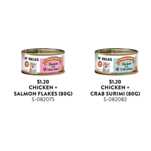 Nourriture humide pour chats Sparkles - Gravylicious - Taurine ajoutée (boîte de 80g) Thon + Crevettes - Product Image 2