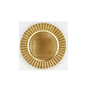 Assiettes de présentation rondes modernes en métal doré de 13 pouces pour décoration de mariage, vente en gros à prix abordable - Product Image 3