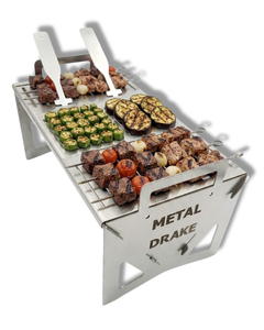 Barbecue portable pliable en acier inoxydable pour camping, pique-nique, cuisson en extérieur – Gril compact et robuste - Product Image 6