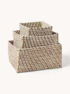 Natural Rattan <b>Storage</b> <b>Basket</b> <b>Rectangle</b> Shape Nordic Style Eco-Friendly Multi-Purpose Organizing Bin - Product Image 4