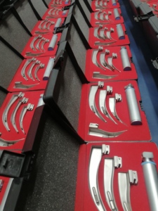 Ensemble de laryngoscopes professionnels, équipement médical d'intubation des voies respiratoires, lames de laryngoscope réutilisables en acier inoxydable, poignées, hôpital - Product Image 6