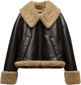 Chaqueta de Cuero Premium con Cuello de Piel Desmontable, Forro Suave y Cálido, y Soluciones de Fabricación ODM - Product Image 1