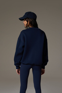 Top Trending Wholesale Custom Logo Women's Embroidered Sweatshirt Ribbed Neckline Cuffs & Hem Women's <b>Workout</b> <b>Hoodie</b> Sweatshirts - Product Image 2