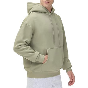 เสื้อฮู้ดดี้สีเขียวเซจสำหรับผู้ชายแบบสั่งทำพิเศษสำหรับฤดูหนาว |   เสื้อพูลโอเวอร์ผ้าฟลีซขนาดใหญ่พิเศษ |   เสื้อสเวตเชิ้ตผ้าฝ้ายหนา 100% กันน้ำ ขายส่ง สไตล์ลำลอง - Product Image 3