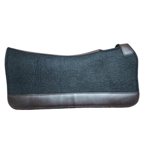 Tapis de selle western en feutre de laine profilé en cuir noir de qualité supérieure, respirant, absorbant les chocs, pour le soulagement de la colonne vertébrale, idéal pour les compétitions équestres - Product Image 1