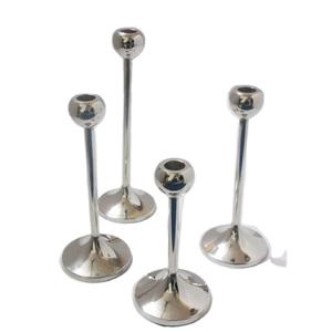 Juego de portavelas cónico con acabado plateado para boda, iglesia, hogar, Hotel, decoración y regalos, Material de Metal duradero - Product Image 1