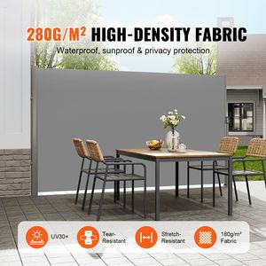 Tenda Parasole Retrattile Impermeabile in Alluminio 71FT X 118FT con Schermo Privacy per Patio e Materiale in Poliestere 280g e Telaio in PC - Product Image 2