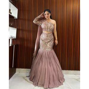 Conjunto elegante de Lehenga Choli para fiesta de mujer de estilo elegante - Product Image 6