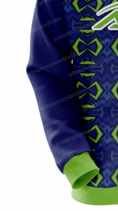 Nouveau sweat à capuche de sport respirant en polaire 100% polyester, surdimensionné, de haute qualité, personnalisé avec le nom et le numéro du joueur de football américain - Product Image 6