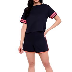 Conjuntos de 2 Piezas para Mujer, Camisetas y Pantalones Cortos Casuales, Traje Deportivo, Ropa para Mujer, Conjuntos de Pantalones Cortos - Product Image 3