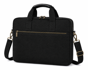 Premium Jute <b>Laptop</b> Briefcase 15.6 Inch Shoulder Bag Protective Business Carry <b>Case</b> Black - Product Image 1