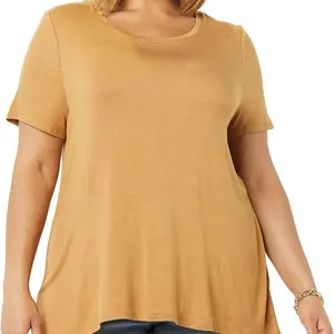 T-shirts respirants grande taille pour femme expédition rapide 100% coton t-shirts décontractés confortables t-shirts oversize