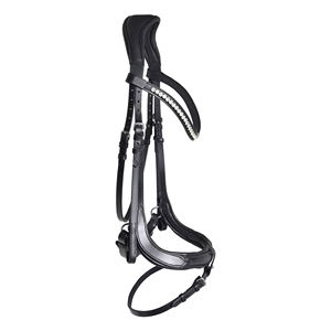 Bridon d'équitation western en cuir véritable durable avec logo personnalisé et surpiqûres décoratives pour l'équitation et la course - Product Image 3