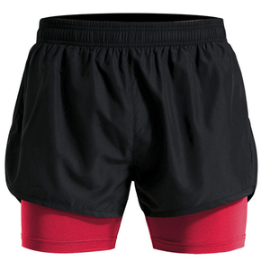 Men's Vintage Quick-Dry High Sports Shorts Double <b>Layer</b> Cotton Drawstring for Running Basketball Gym Hot Vintage Sports Shorts - Product Image 2