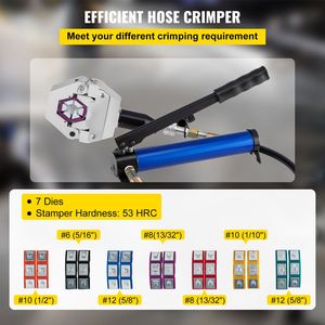 Kit Crimpatrice Manuale per Tubi AC FS 7842B con Valvola a Pistone Idraulico Separabile e Pompa in Alluminio - Strumento Manuale per Aria Condizionata - Product Image 3