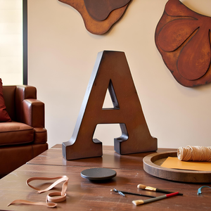 Letras del alfabeto inglés en mayúsculas, color marrón, de madera, recortadas para manualidades y arte, letras de madera para manualidades, bricolaje, letras de madera. - Product Image 1